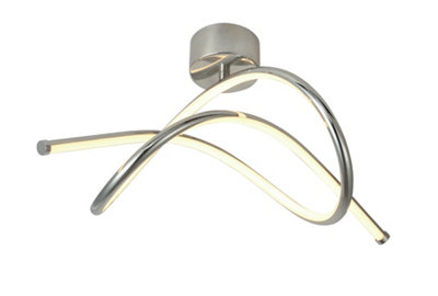 nielsen Stroud Swirl Design Light with Integrated Warm White LED, Semi-Flush Fitting, 23cm Wide