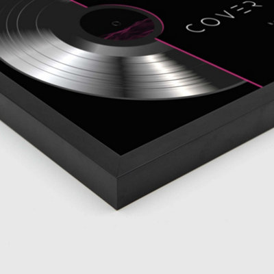 nielsen Vinyl Double Record Display Frame - Black Wood 31.4x63.3x2.5cm ...