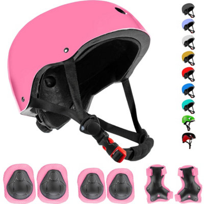 bike helmet and pad set kids Set, Adjustable Helmet for Ages 3-10 Year Boys Girls, with Knee Elbow Pads for Bike, Roller, Skating, Scooter, Longboard and More Sports : Sports Lightweight and superbly well ventilated these skate helmets will ensure that you are protected from serious head injuries Kqpoinw Adjustable Kids Bike Helmet