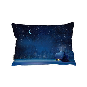 Night winter landscape (cushion) / 30cm x 45cm