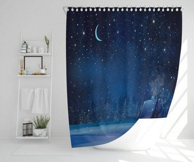 Night winter landscape (shower curtain) / Default Title Price Comparisons | Compare The Build