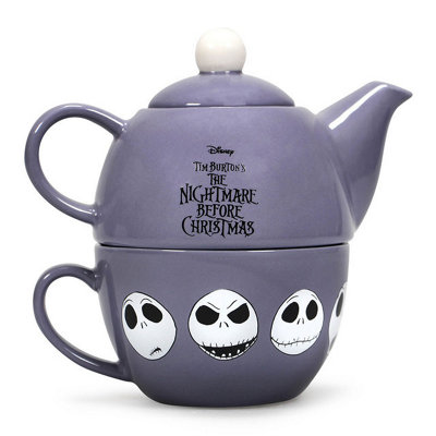 Disney nightmare before Christmas Jack Skellington shops teapot and two cups