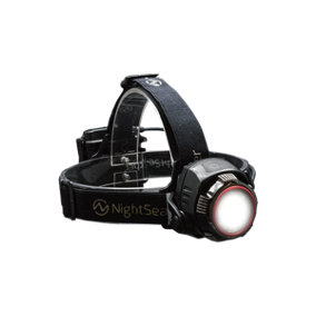 NightSearcher Zoom 1100 RX ,  1100 Lumens  Hybrid Rechargable or 4x AAA Adjustable Spot to Flood Head Torch