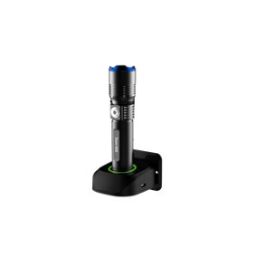 NightSearcher Zoom 600R - Heavy Duty Rechargeable Spot-to-Flood Torch with Charging Dock, 600 Lumens