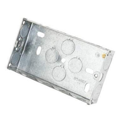 Niglon E12 2 Gang Metal Box 25mm (Pack of 10)