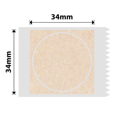 NIIMBOT B Pro Range 34x34mm Kraft Round Dual Colour Red & Black Text ...