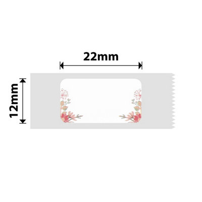 NIIMBOT D Range 12x22mm Spring Red Thermal Labels, Roll of 250