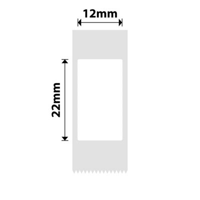NIIMBOT D Range 12x22mm White Thermal Labels, Roll of 250
