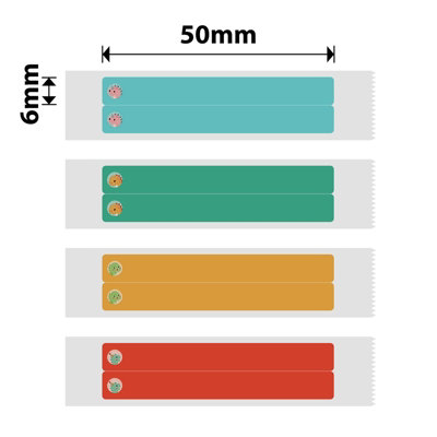 NIIMBOT D Range 6x50mm 2L Dino Land Thermal Labels, Roll of 250