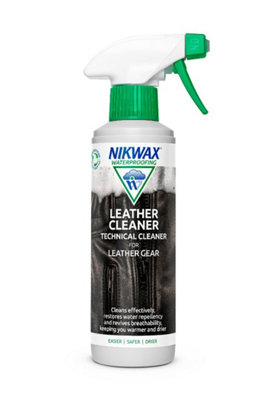 Nikwax Leather Cleaner Spray On Suitable for:  Jackets / Trousers / Saddles 300ml