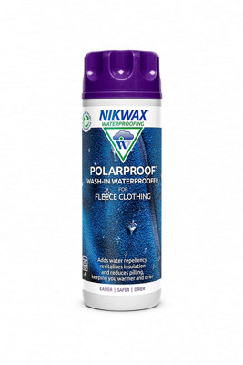 Nikwax POLAR PROOF Wash-in Waterproofing for Fleece, Ski Wear, Wool & Fibre-pile, Ads Water Repellency 300ml