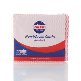 Nilco All Purpose Bathroom Red Colour Coded Cleaning Cloths 30x35cm NCA002