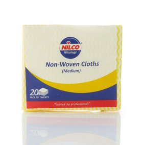 Nilco All Purpose Kitchen Yellow Colour Coded Clean Cloths 30x35cm NCA003