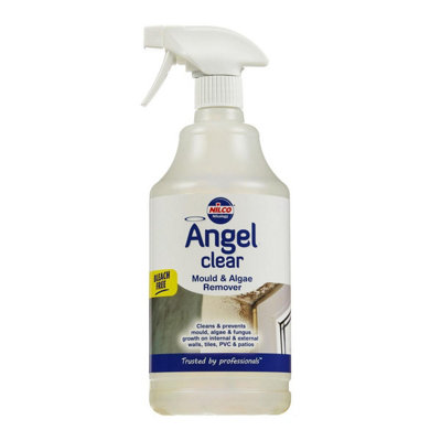 Nilco Angel Clear 1L Mould Algae Remover Cleaner Walls Tiles PVC Patios ...