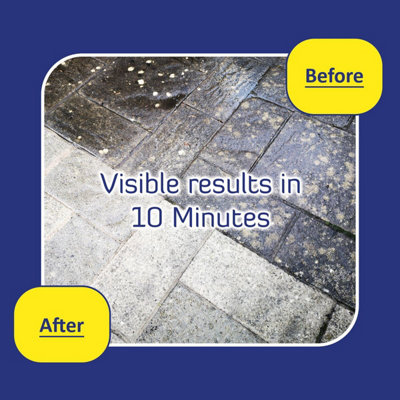 Nilco Angel Clear 3L Mould Algae Remover Cleaner Walls Tiles PVC Patios 3x 1L