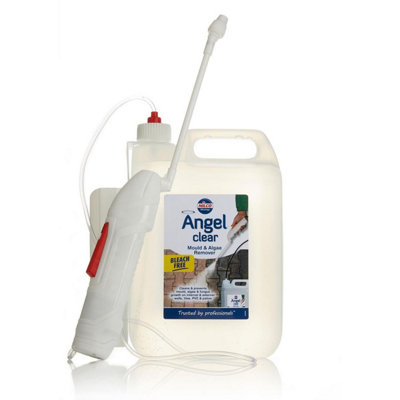 Nilco Angel Clear 5L Mould & Algae Remover Cleaner For Walls Tiles PVC ...