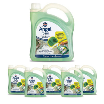 Nilco Angel Foam Patio & Path Cleaner 12L Ready To Use Dirt Algae Remover 6x 2L