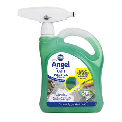 Nilco Angel Foam Patio & Path Cleaner 2L Ready To Use Dirt Algae Remover 2 Litre