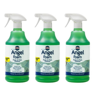 Nilco Angel Foam - Patio & Path Cleaner 3L Ready To Use Dirt Algae Remover 3x 1L