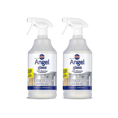 Nilco Angel Glass 2L Self Cleaning Treatment Cleaner For Mirrors Tiles Screens