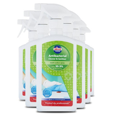Nilco Antibacterial Cleaner and Sanitiser Multi-Surface Spray - 500ml 6 Pack x 3