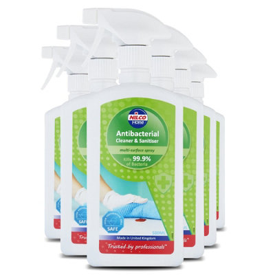 Nilco Antibacterial Cleaner and Sanitiser Multi-Surface Spray - 500ml 6 Pack