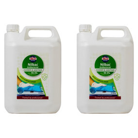 Nilco Antibacterial Cleaner & Sanitiser - 5L x2 Ready To Use Trigger 10 Litres