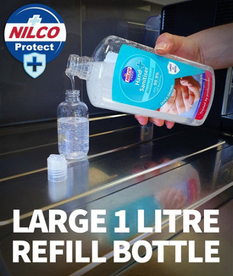 Nilco Hand Sanitiser Antibacterial Hand Sanitising Gel 3 Litres - 1L x3