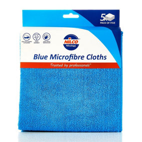 Nilco Microfibre Cloths Non-Abrasive Absorbent Cloths Colour Coded Blue NCA009