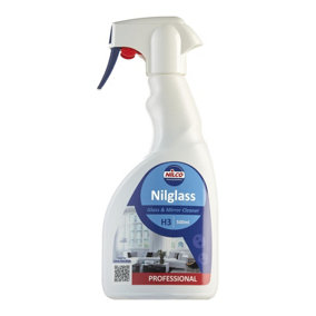 Nilco Nilglass Glass & Mirror Windscreen Cleaner 3 Litres Spray 500mL x6