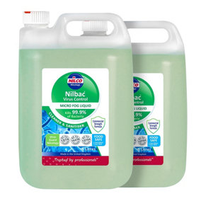 Nilco Virus Control Micro Fog Liquid 10 Litres Fluid 5L x2 Cleaner Sanitiser