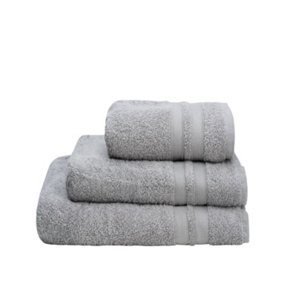 Nimbus 100% Turkish Cotton 4 Piece Towel Set Grey. 2 Hand Towels 2 Bath Towels