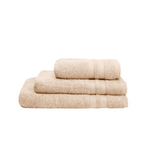 Nimbus 100% Turkish Cotton 4 Piece Towel Set Stone. 2 Hand Towels 2 Bath Towels