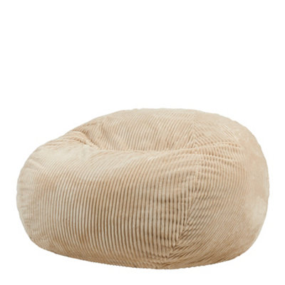 Nimbus Corduroy Foam Filled Giant Natural Bean Bag Chair