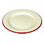 Nimbus Cream/Red Ceramic Dinner plate