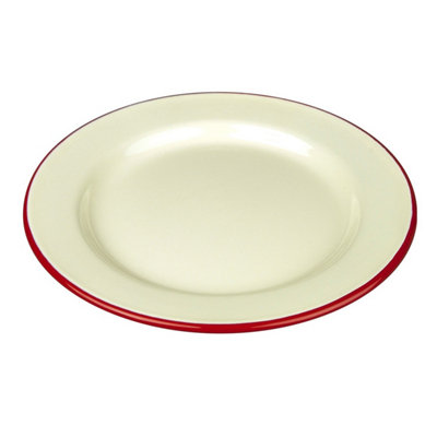 Nimbus Dinner Plate Cream/Red (20cm x 1.5cm)