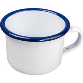 Nimbus Enamelware Expresso Mug White/Blue (150ml)