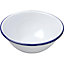 Nimbus Enamelware Mixing Bowl White/Blue (18cm)