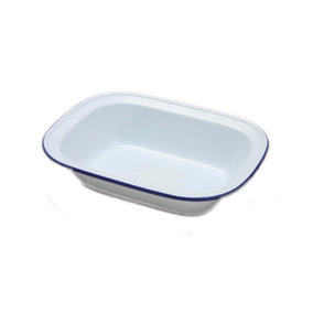 Nimbus Oblong Pie Dish White/Blue (16 x 3.5 x 12cm)