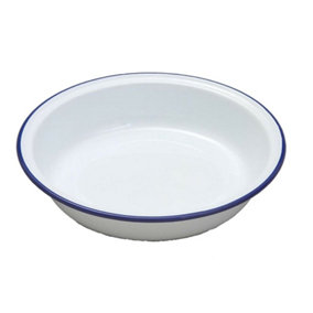 Nimbus Round Pie Dish White/Dark Blue (14cm)
