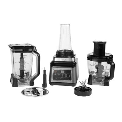 Ninja BN800UK 3in1 Food Processor with AutoiQ Black & Silver DIY at B&Q