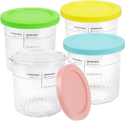 Ninja Creami Deluxe Pint Containers - Geschikt voor CN501CO NC501 NC500