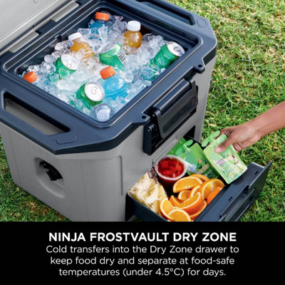 Ninja FrostVault Cool Box 30QT 28L with Dry Zone, Slate Grey FB131UKGY