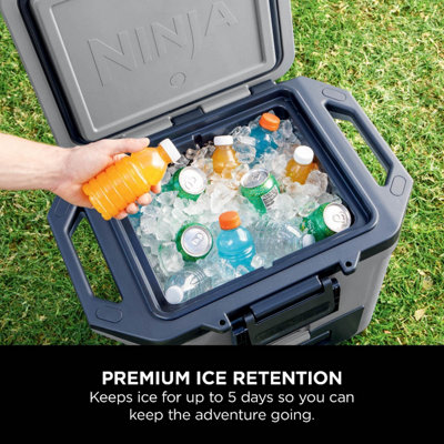 Ninja FrostVault Cool Box 30QT 28L with Dry Zone, Slate Grey FB131UKGY