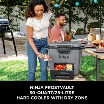 Ninja FrostVault Cool Box 30QT 28L with Dry Zone, Slate Grey FB131UKGY