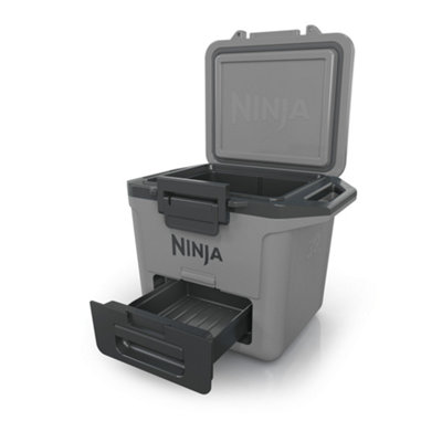 Ninja FrostVault Cool Box 30QT 28L with Dry Zone, Slate Grey FB131UKGY