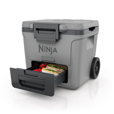 Ninja FrostVault Wheeled Cool Box 30QT/28L with Dry Zone, Slate Grey ...