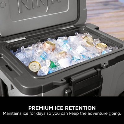 Ninja FrostVault Wheeled Cool Box 45QT/42L with Dry Zone, Slate