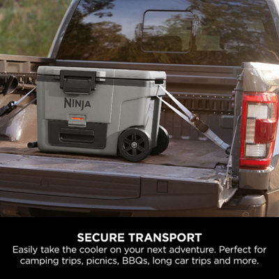 Ninja FrostVault Wheeled Cool Box 45QT/42L with Dry Zone, Slate