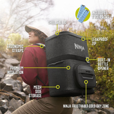 Ninja Outdoor FrostVault Go 23L 36-Can Backpack Soft Cooler